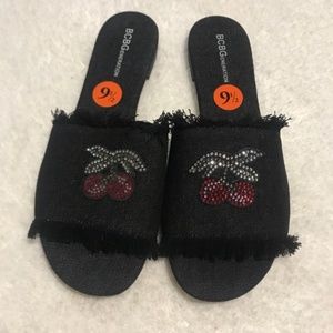 BCBGeneration Shoes - BCBGeneration Size 9.5 Cherry Sandals Black Denim BCBGeneration Shoes - BCBGeneration Size 9.5 Cherry Sandals Black Denim